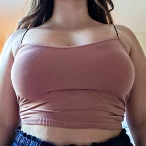 3/$20 Free People Blush Pink Spaghetti Strap Brami (Size XS/S)